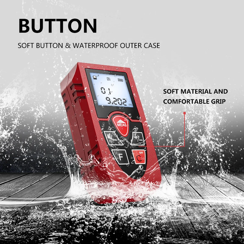 Лазерный дальномер PRACMANU цифровой измеритель расстояния 40 м 60 80 100 с питанием от