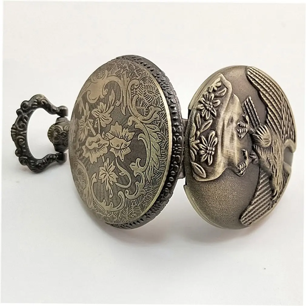 Vintage Bat Charm Fashion Men Women Quartz Pocket Watch Unisex Necklace Pendant Watches with Chain Best Gifts | Наручные часы