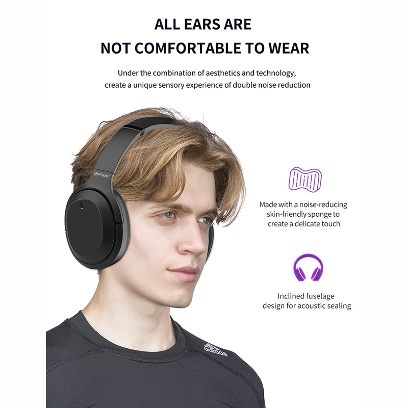 M98 беспроводные наушники Bluetooth 5,0, Складные стерео наушники с активным шумоподавлением, гарнитура с микрофоном, 3,5 мм аудио вход для iphone 11