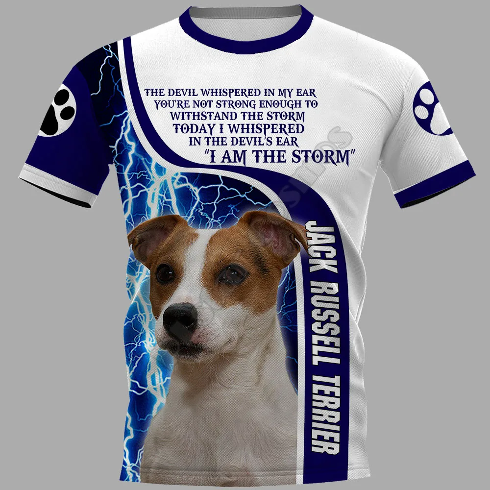 

PLstar Cosmos Jack Russelll Terrier 3D Printed t-shirt Harajuku Streetwear T shirts Funny Animal Men For Women Short Sleeve 09