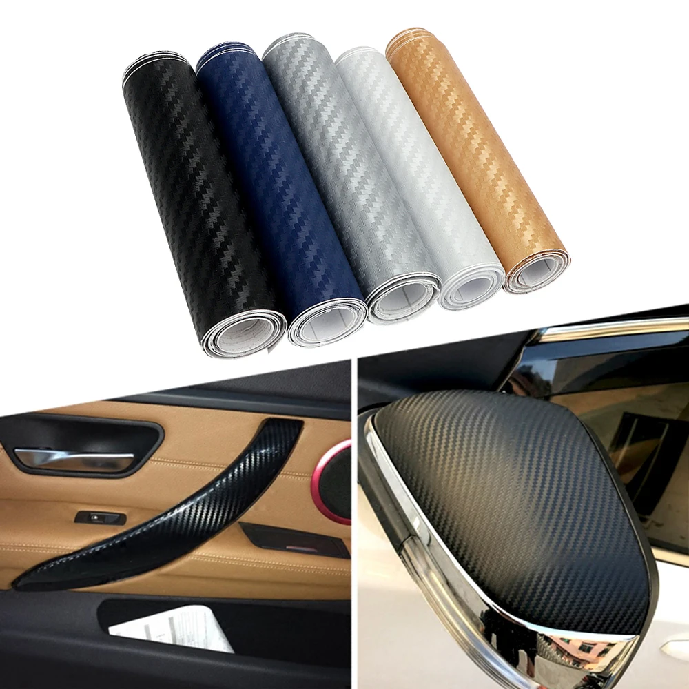 Автомобильные наклейки 3D виниловая пленка молдинги для приборной панели двери украшение из углеродного
