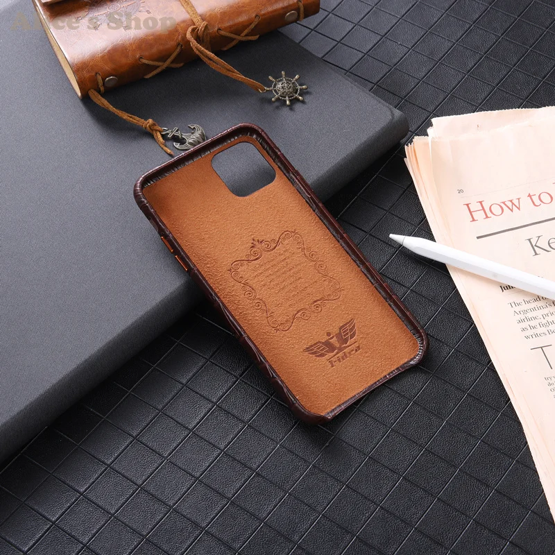 Роскошный кожаный чехол из натуральной крокодиловой кожи для iPhone 11 Pro Max тонкий