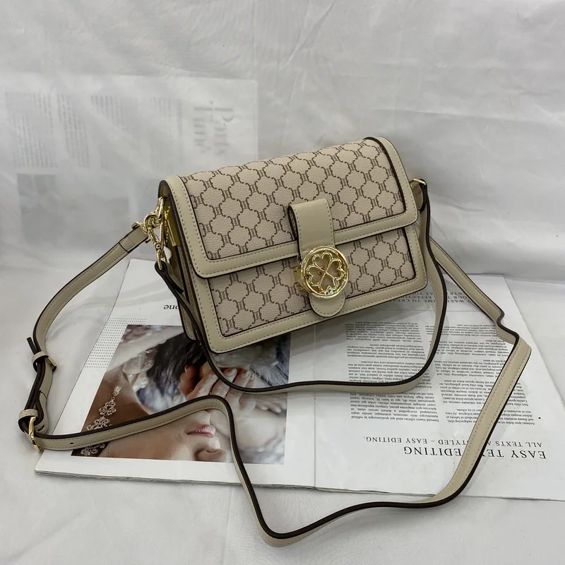 

100% Real Cowhide 2021 New Fashion and Versatile Simple shoulder Diagonal Small Square Bag Purses and Handbags Luxury Designer