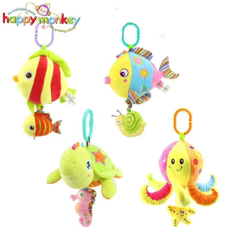 Веселая обезьяна прекрасные плюшевые мягкие игрушки с текстурой Мягкая кроватка