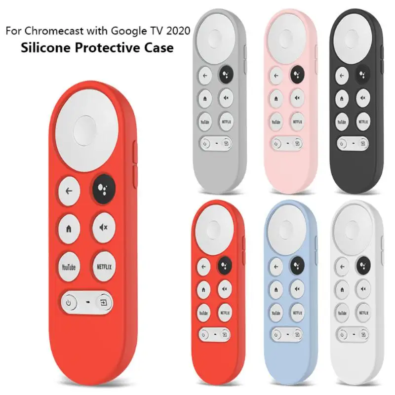 

Non-slip Soft Silicone Case Remote Control Protective Cover Shell For Google Chromecast TV 2020 Voice Remote Control