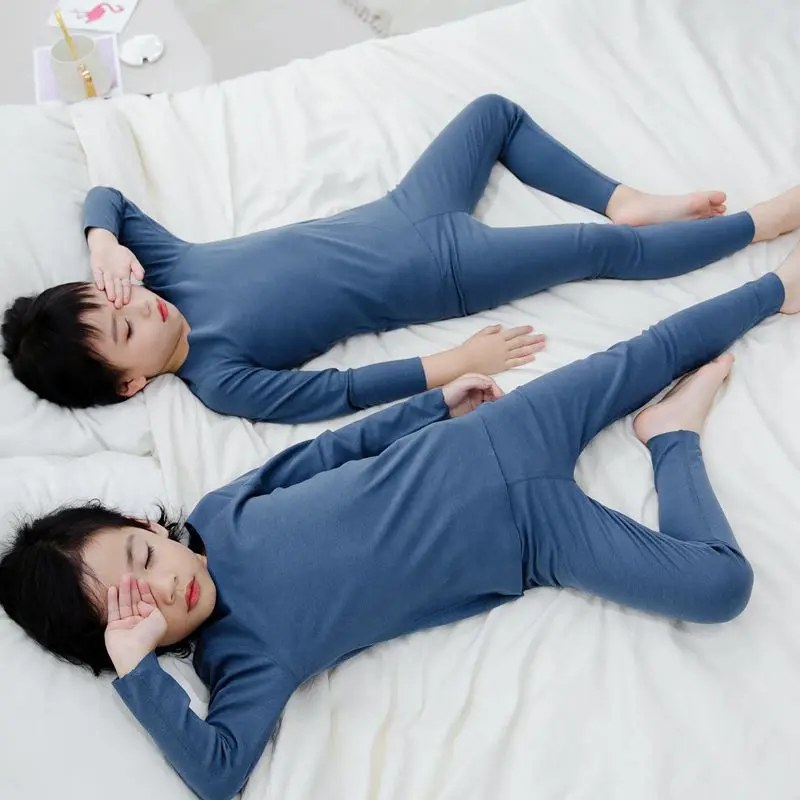 Детские пижамные комплекты одежда для сна девочек милая Ночной костюм детская с