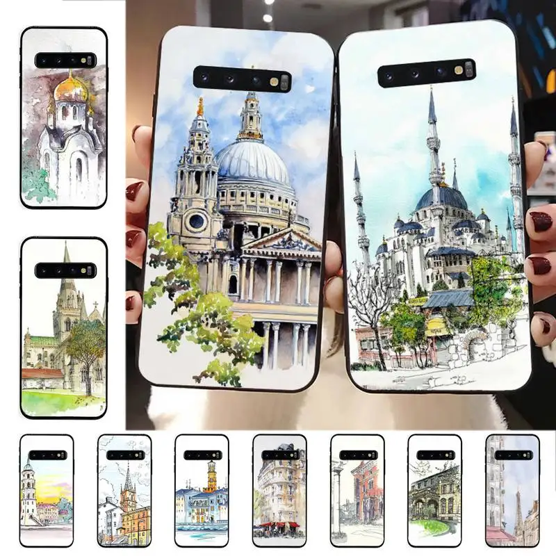 

YNDFCNB Travelling world travel Street painting Phone Case for Samsung S10 21 20 9 8 plus lite S20 UlTRA 7edge