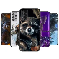 rockets raccoon marvel phone case hull for samsung galaxy a70 a50 a51 a71 a52 a40 a30 a31 a90 a20e 5g s black shell art cell cov
