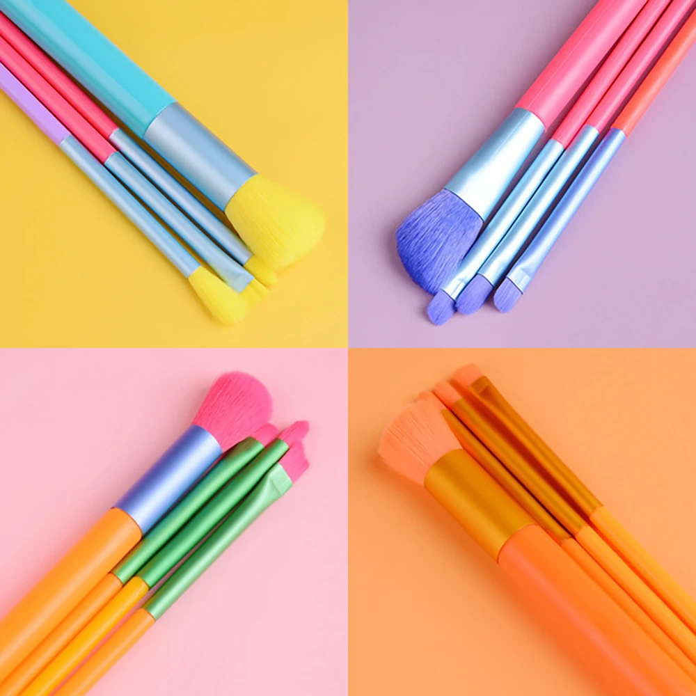 

15pcs Makeup Brushes Professional Powder Foundation Eyeshadow Make Up Brush Set Synthetic Soft Hair Colourful Makeup Brushes