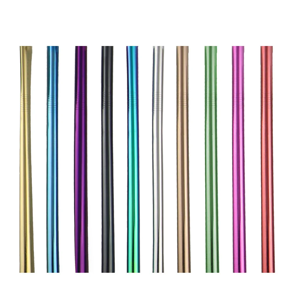 

1/4/8pcs Set 304 Stainless with Straw Reusable Straw Brush Steel Drinking Metal Straw Straw Silver Eco-Friendly Mugs For 20/30oz