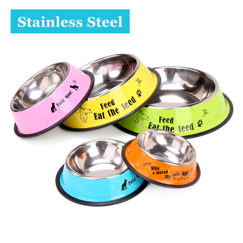 ПЭТ собачья из нержавеющей стали чаша собаки кошки Еда миски кормушка для