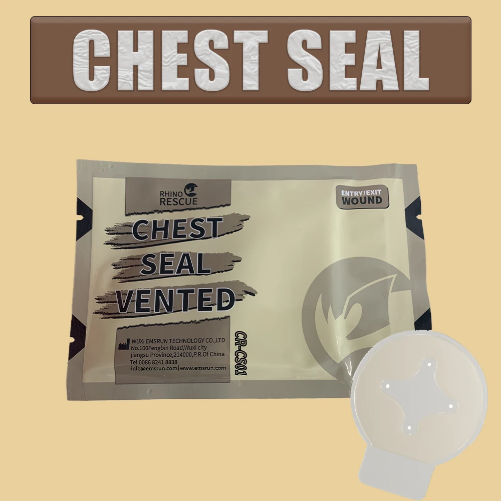 

Chest Seal Quick Useful Chest Wound Emergency Occlusive Dressing Bandage First Aid Kit Accessories With Vent