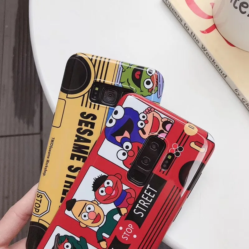 Милый мультяшный чехол для телефона с изображением улицы Сезам samsung Galaxy S10 S8 S9 Plus