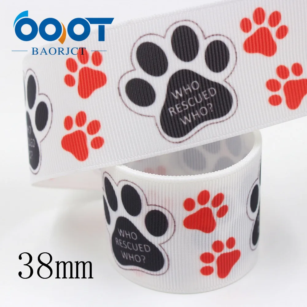 OOOT BAORJCT I-19809-1873 38 мм 10 ярдов мультфильм термопечать ленты grosgrain ремесла Лук cap DIY