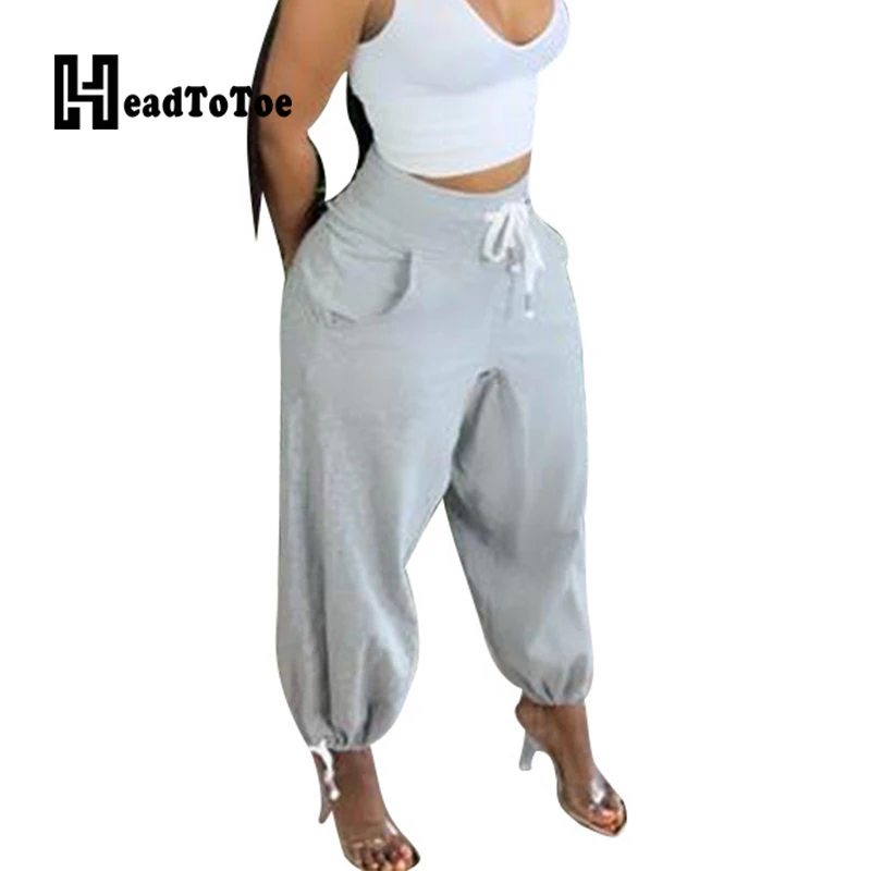 

Camouflage Print Drawstring Casual Pants Women Loose Harem Pants Women