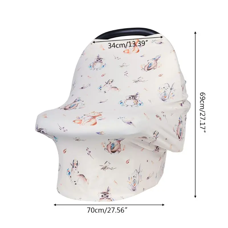 

Multi-Use Stretchy Infant Breastfeeding Cover Newborn Nursing Scarf Baby Car Seat Cart Carrying Case Canopy