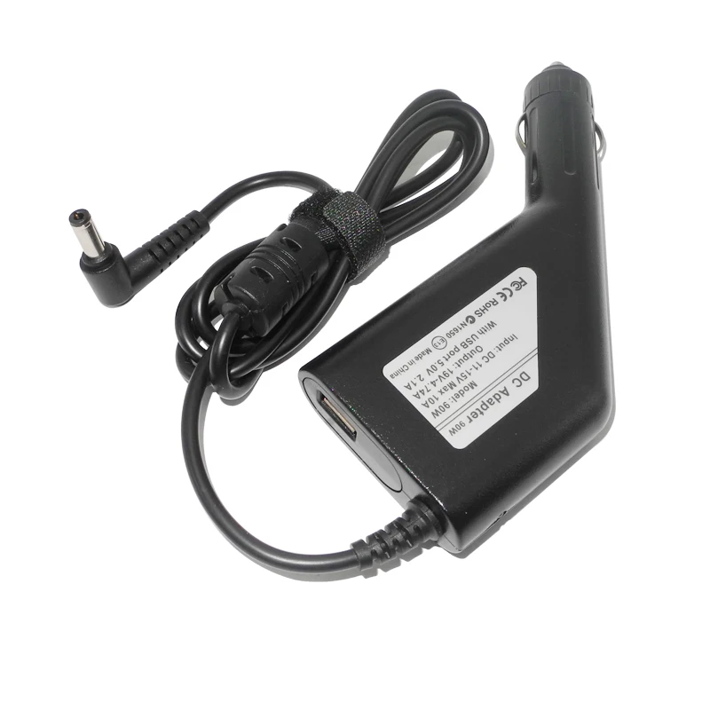 

Universal Car Charger for Laptop 19V 4.74A 90W 5.5*2.5mm Dc Power Supply Adapter for Asus Lenovo Notebooks 5V 2.1A USB Charger