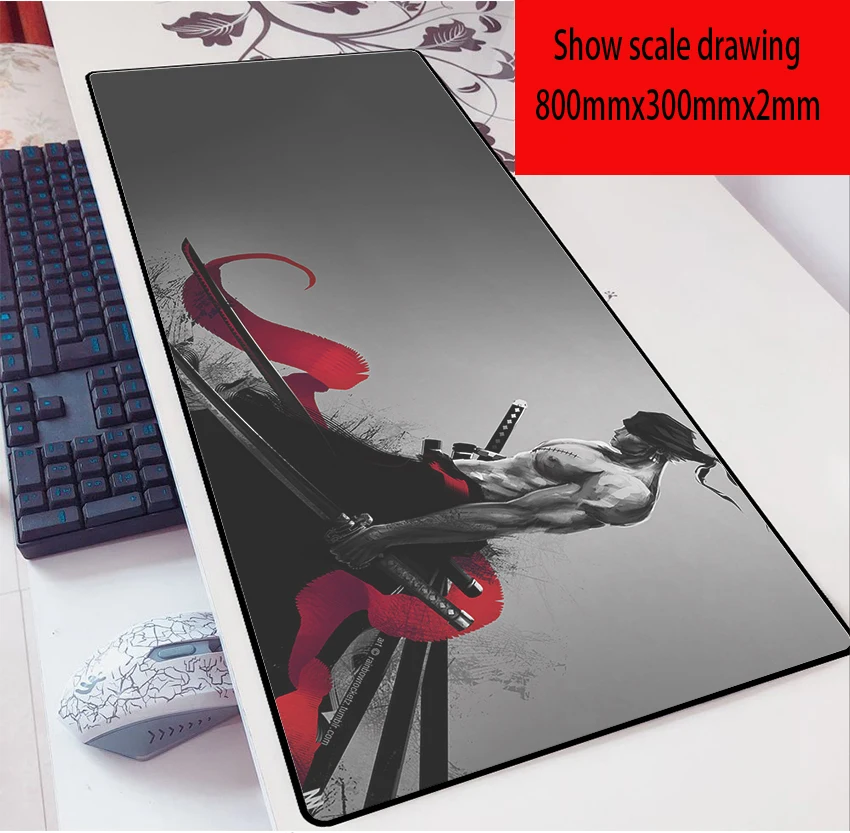 one piece anime large lock edge mouse pad computer mousepad 80x30cm gaming padmouse gamer laptop keyboard mouse mats dropship free global shipping