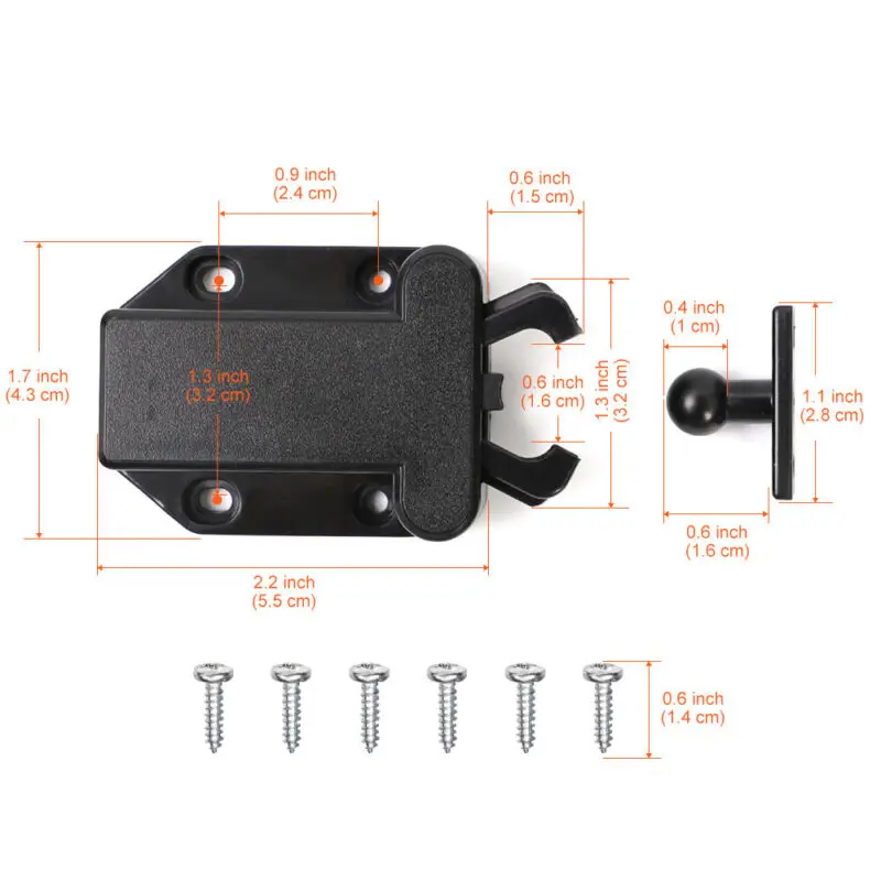 4PC Push Open Catch Door Latch Kitchen Cabinet Touch Release Drawer Cupboard Lock Latches Bolts Self Locking Suction Home | Обустройство