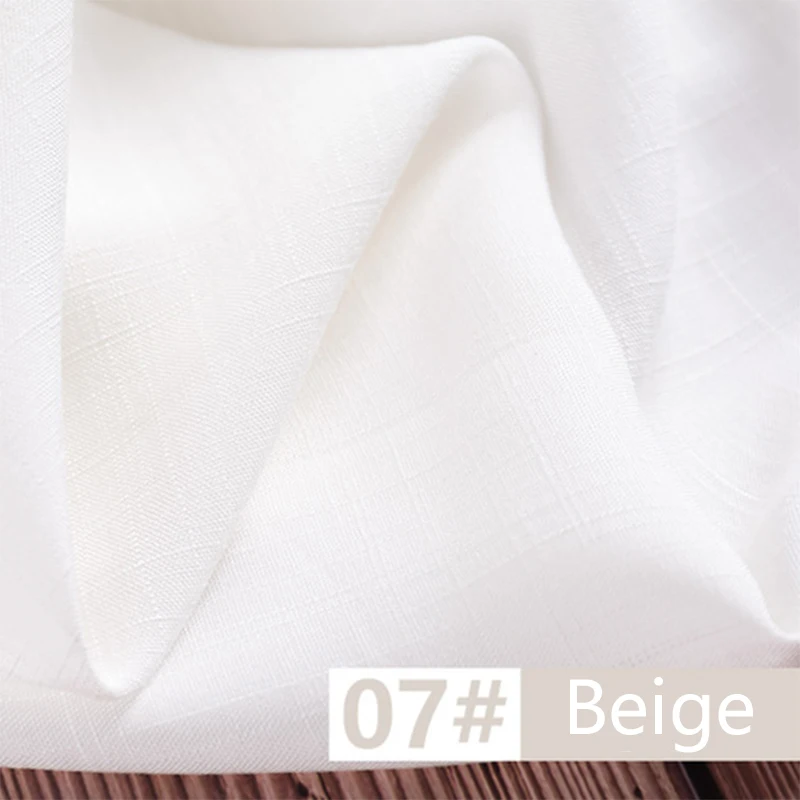 Beige Хлопок, лен, Помытый бамбуковый хлопок, льняная ткань, одежда, платье, ткань DIY ручной работы, стеганное лоскутное шитье, мягкая ткань, Новинка - Цвет: Beige