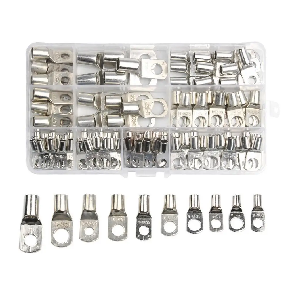 100 шт. SC Луженые Медные наконечники кольцо Электрический провод Кабельный