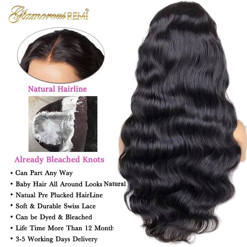 Бразильские волосы 13*6 глубокая часть волнистые человеческие с кружевом спереди