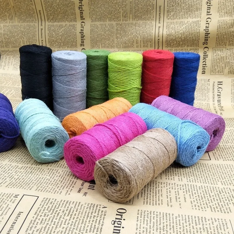 100 м натуральный джутовый шпагат 3Ply декоративно-прикладное искусство джутовая