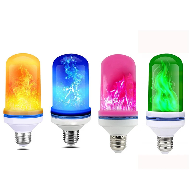 

6 colors Flame effect decorative bulb LED dynamic flame light E27 E26 B22 Creative corn bulb Flame simulation effect Night light