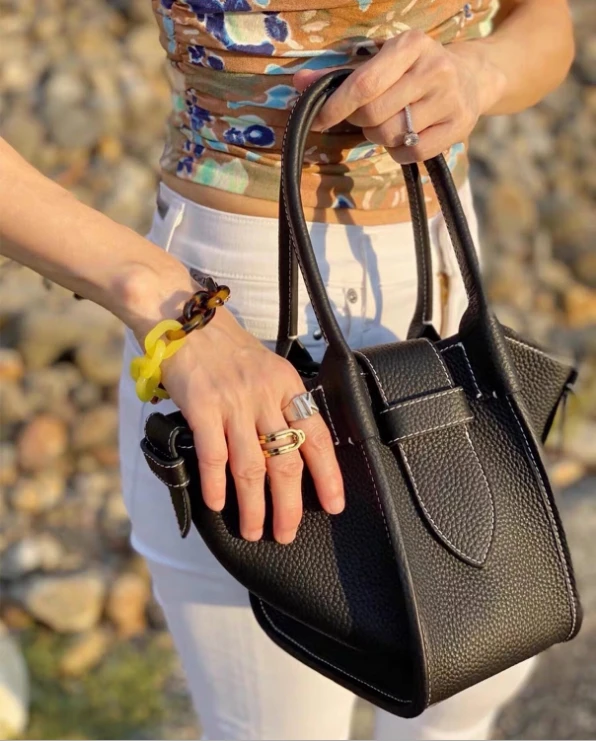 

Elegant Lady Top-handle Bag Fashion The Head Cowhide High Quality Designer Shopping Shoulder Bag Popular Summer Underarm Bag