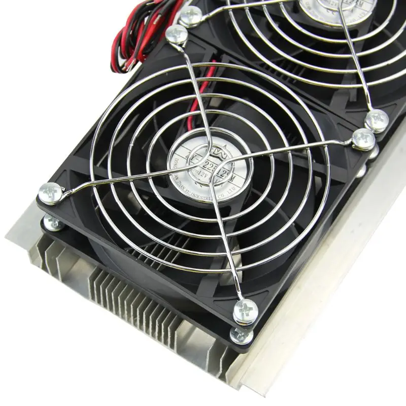 

1PC Thermoelectric Peltier Refrigeration Cooling System Kit Cooler Double Fan H05A