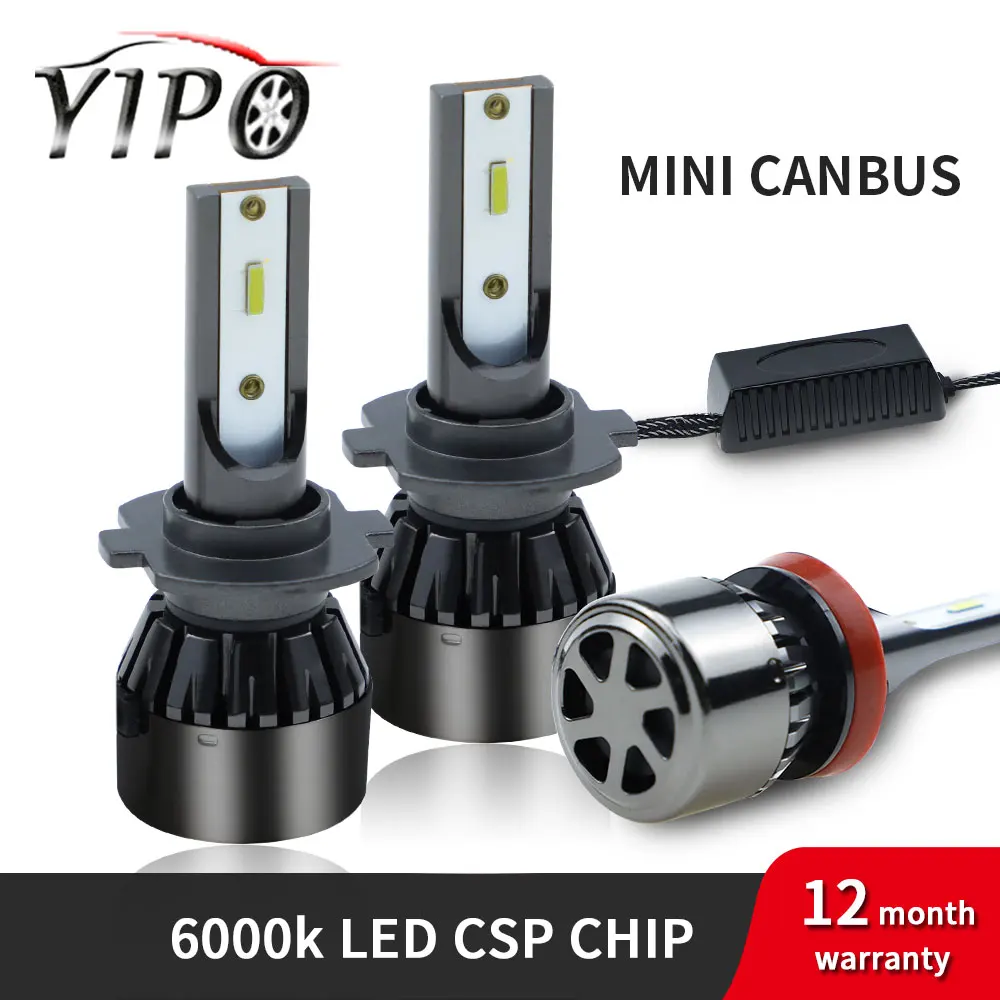 2 шт. healihght led h7 h4 светодиодные лампы h1 h3 880 h11 9005 9006 5202 9012 9004 9007 h13 h15 автомобильный светильник с чипом csp Авто 6000K светодиодный мини-с can-bus