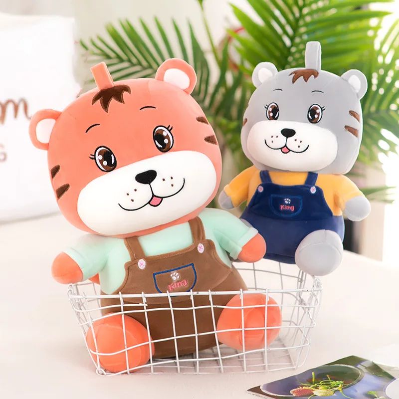 

Free ship 25/35/45/55cm cute kawaii plush tiger dolls large stuffed soft toys 2022 new year mascot children birthday gift