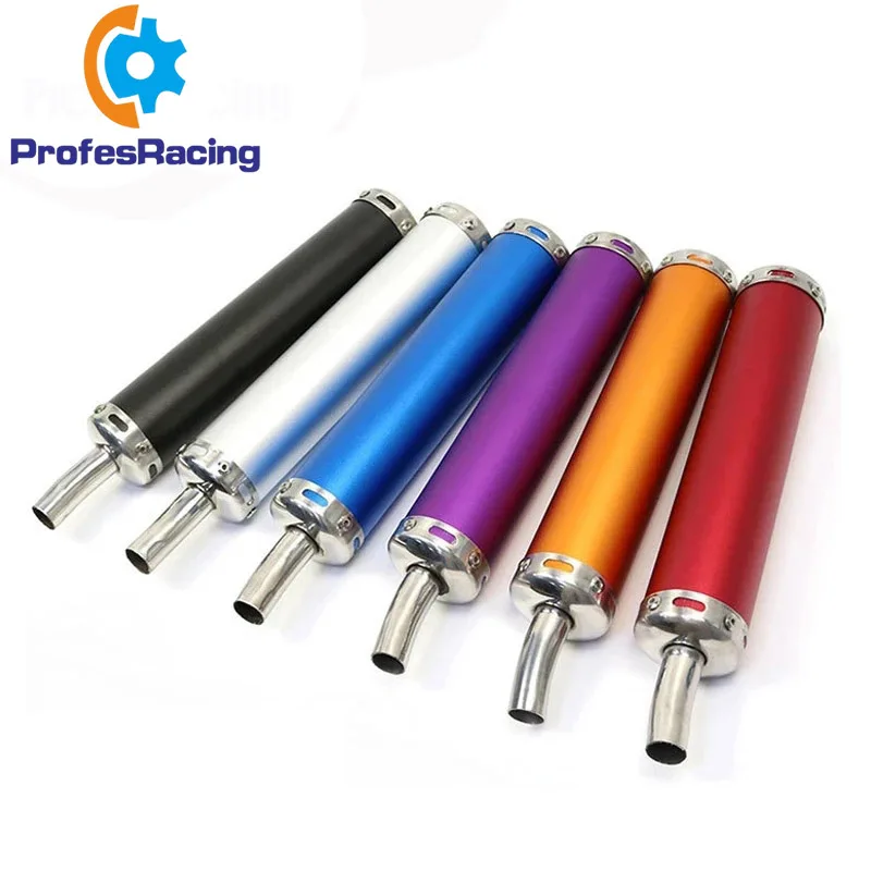 

6 Color 22mm inlet 280mm Universal metal Motorcycle Racing Exhaust Muffler Silence Silencer 2 Stroke Motorcycle Exhaust 50-125cc