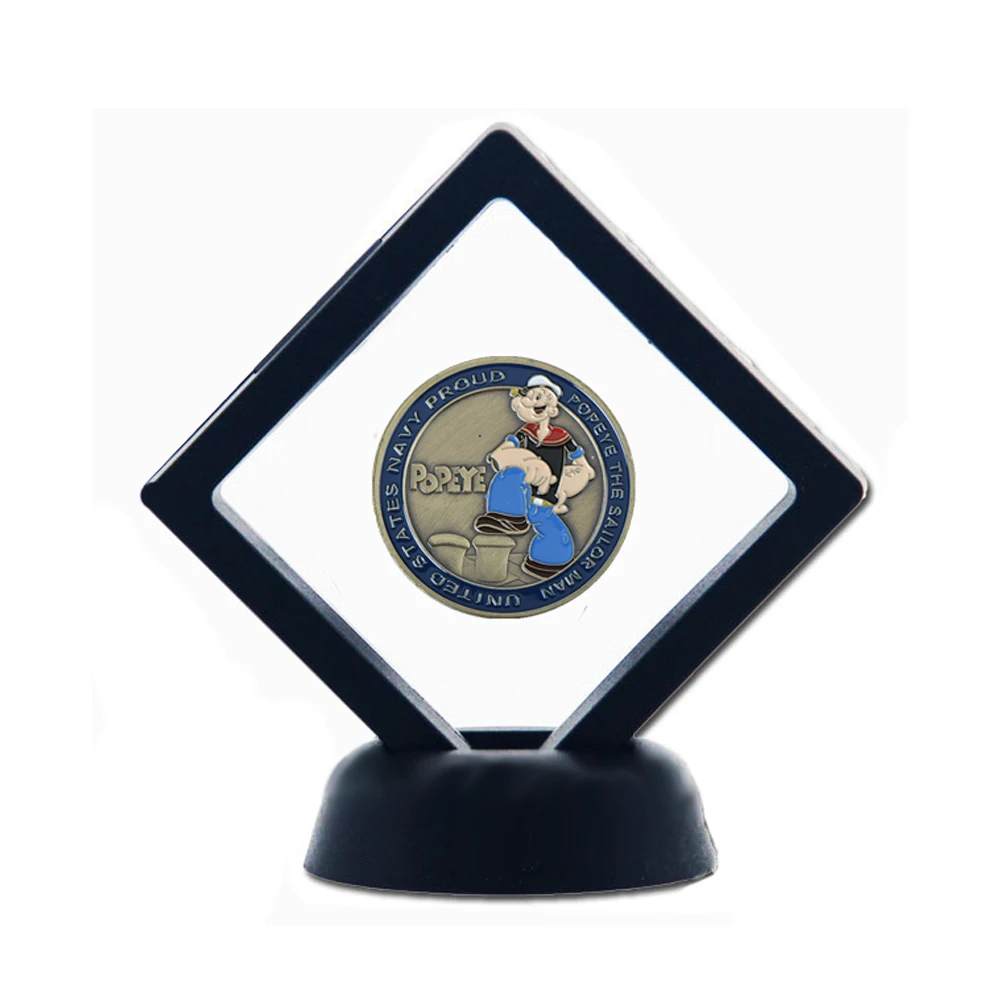 

United States Popeye The Sailor Man Bronze Coin Best Collection for Popeye Fans W/ Plastic Frame