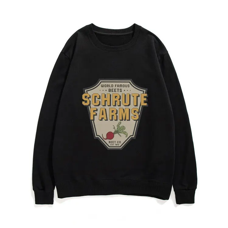

Classic Vintage Mens Dwight Schrute Farms Sweatshirt Men Women The Office TV Show Pullovers Oversized Unisex Harajuku Pullover