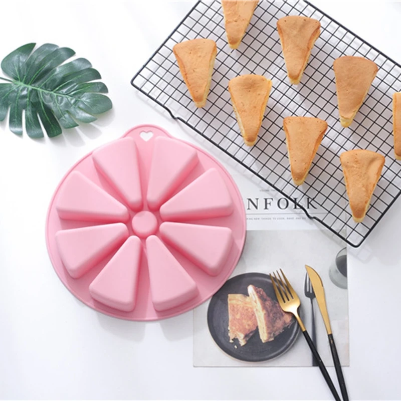 

8 Cavity Silicone Cake Mold DIY Baking Pastry Scone Pans Tools Cake Mould Oven Bread Pizza Bakeware Cake Mould