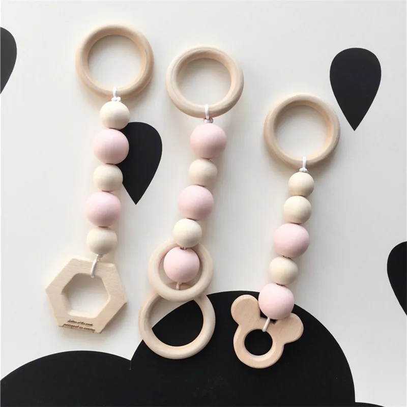 3 шт. скандинавские бусины из натурального дерева гирлянда декор для детской