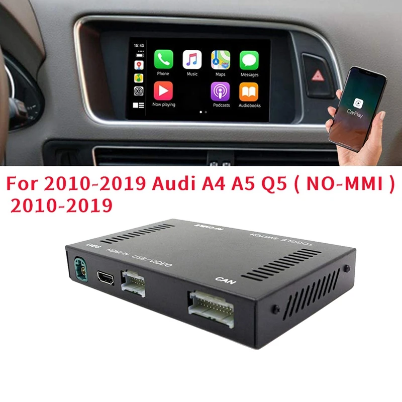 

Wireless Carplay Android Auto Interface Box For- A4 A5 Q5 NO-MMI 2010-2019 for Screen Update Apple Mirror Link
