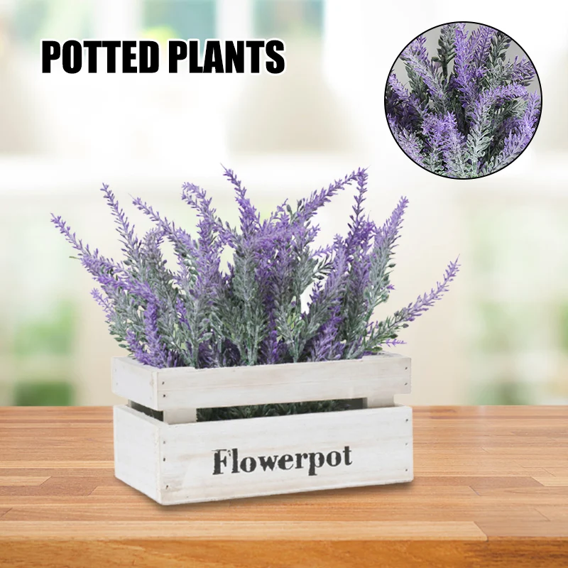 

Украшения для сада на открытом воздухе деревянная горшечные растения для дома и сада украшения двора бледно-лиловый бонсай горшок цветочны...