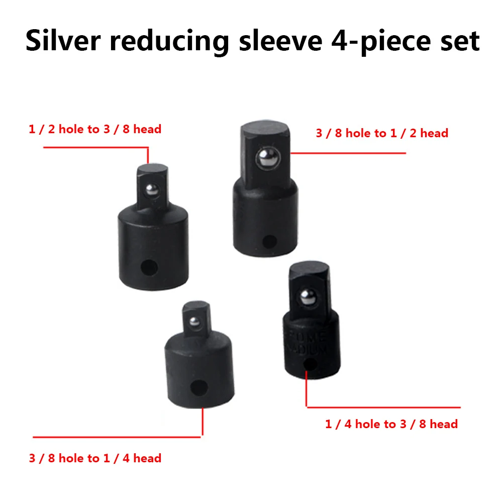 

4pcs Tool Impact Socket Set Hex Pneumatic Electric Wrenches Adaptor Drive Metric Socket Adapter For Impact Drill