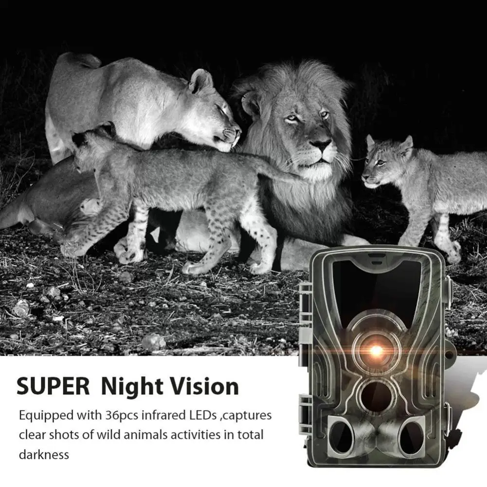 

Goujxcy Hc801 Hunting Camera 20mp Trail Camera Vga Photo Wildlife Waterproof Camera Traps Camera 1080p Night Forest H1v1