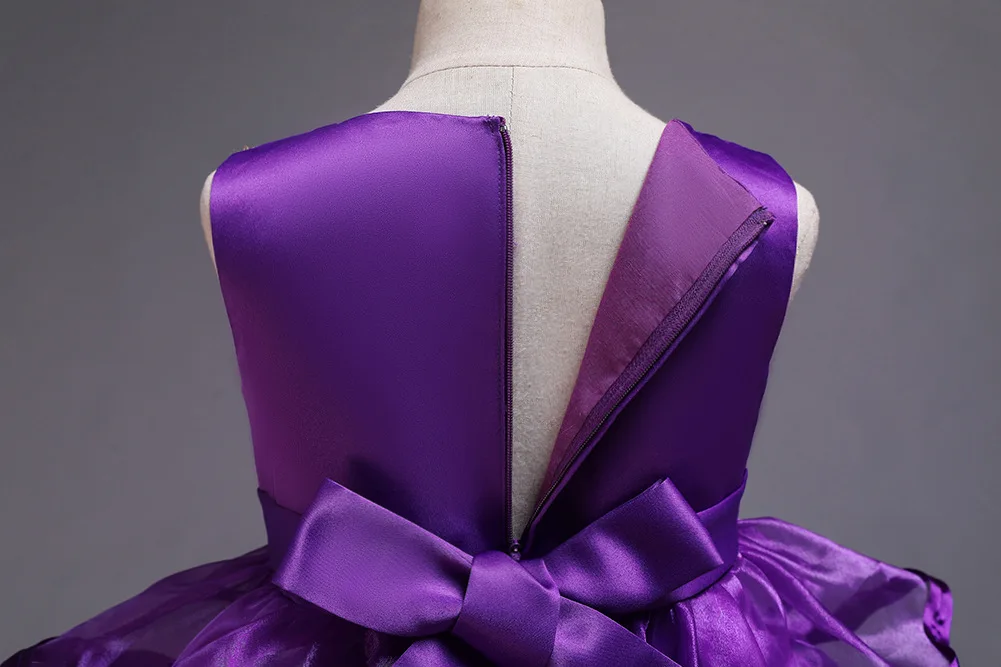 Детские платья для девочек с золотой нитью элегантное вечернее платье свадебное