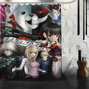 Custom Danganronpa Hot New Arrival Shower Curtain Bathroom Waterproof Polyester Fabric Printing Bathroom Curtain With Hook Custom Danganronpa Hot New Arrival Shower Curtain Bathroom Waterproof Polyester Fabric Printing Bathroom Curtain With Hook