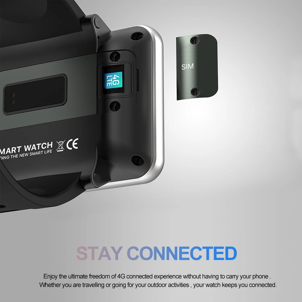 Смарт часы DM100 4G 16 ГБ WiFi GPS сенсорный экран 2 86 дюйма Android 7 1|Смарт-часы| |