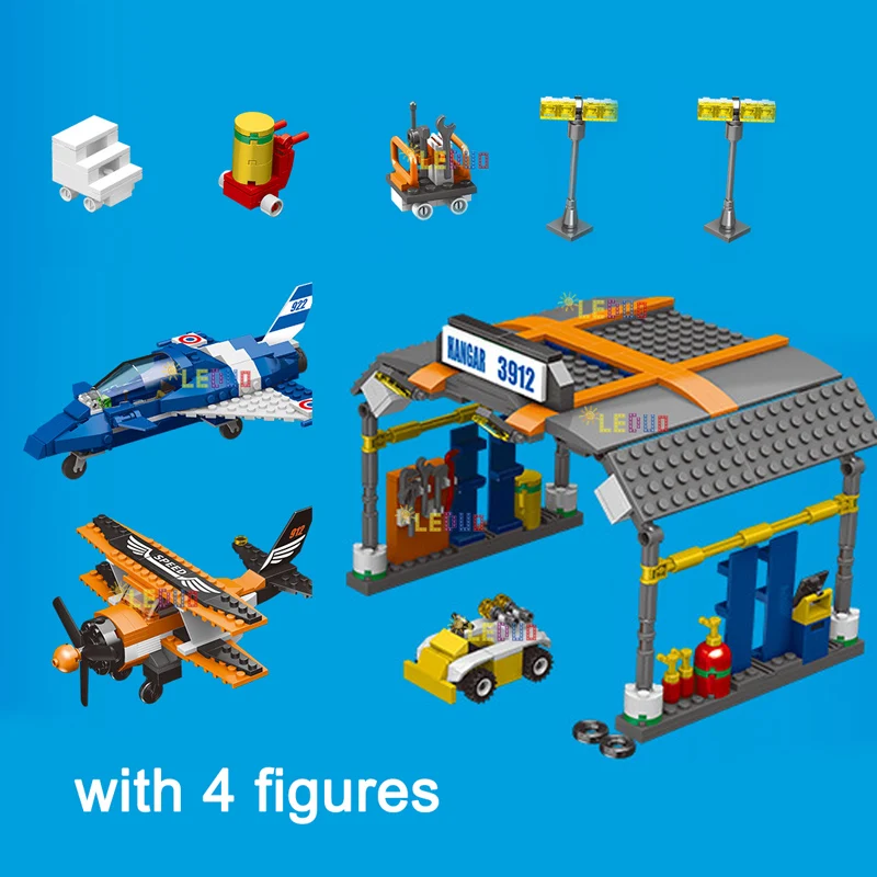 Городской самолет строительные блоки шоу VIP челнок вертолет кирпичи игрушки для