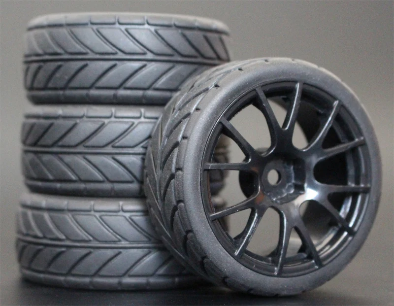 4 шт. резиновые радиоуправляемые шины и колесные диски с шестигранной головкой 12