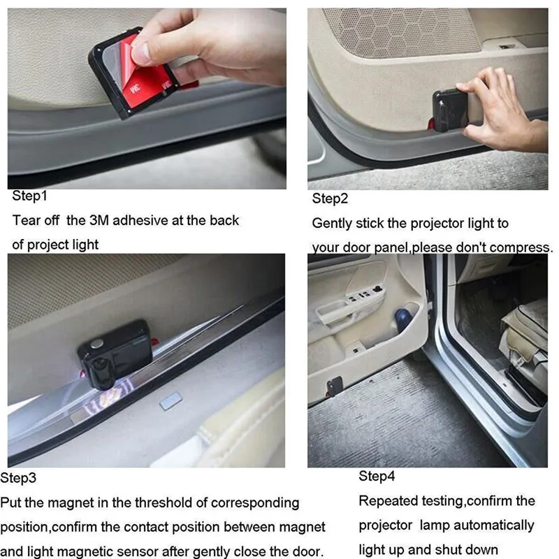 

1PC Niversal Wireless LED Projection Welcome Light Car Door Projection Light kit