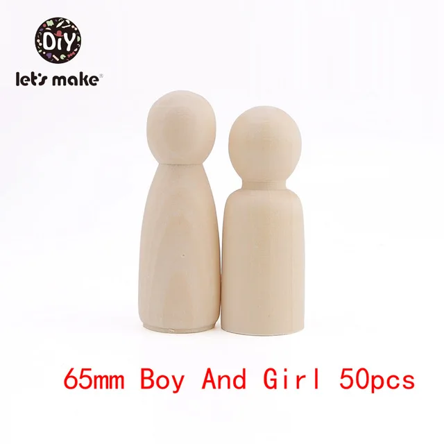 65mm Boys and Girl 65/55/43 мм натуральный Un paint ed женский и мужской деревянный колышек куклы тела для DIY искусства и ремесла краски резной резьбы - Цвет: 65mm Boys and Girl