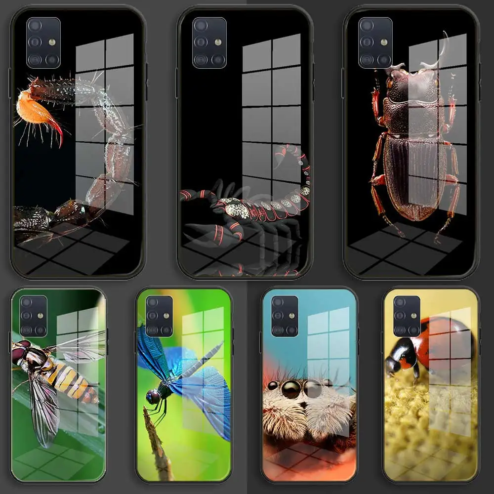 

Bug Insect Soft Silicone Glass Case For Samsung Galaxy A10 A12 A20 A30 A40 A50 A70 A31 A51 A71 A32 A52 Balck Cover