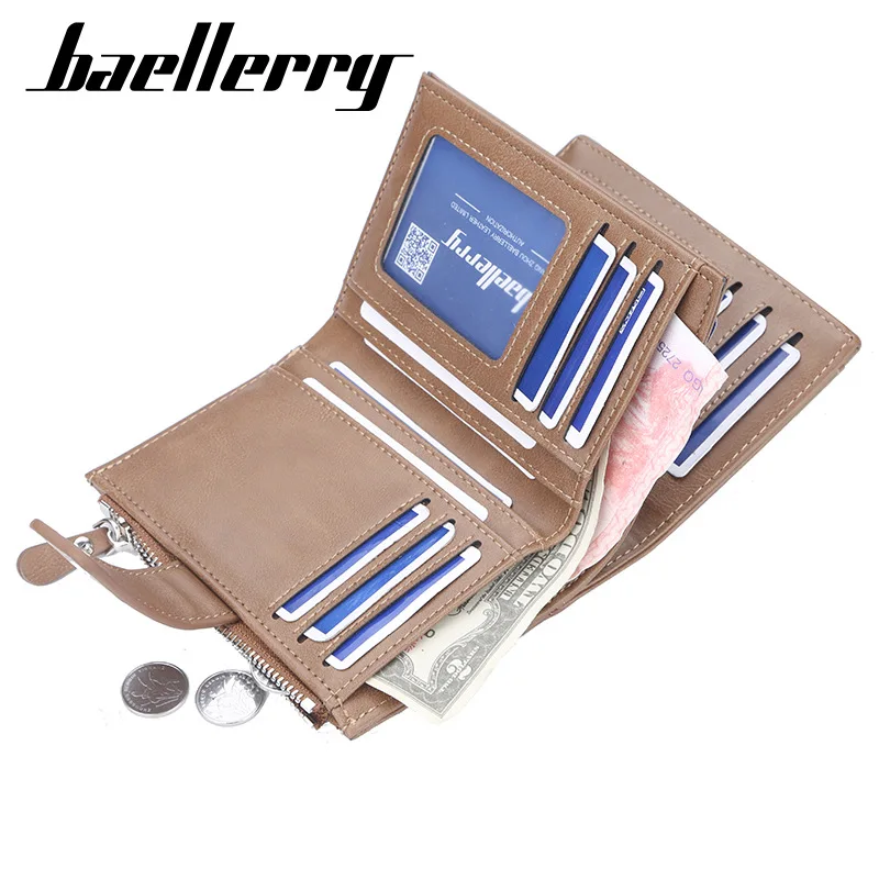 

Men's Short Wallet Fashion Multi-Card Position Zipper Wallet Multifunctional LargeCapacityDriving License Package Christmas Gift